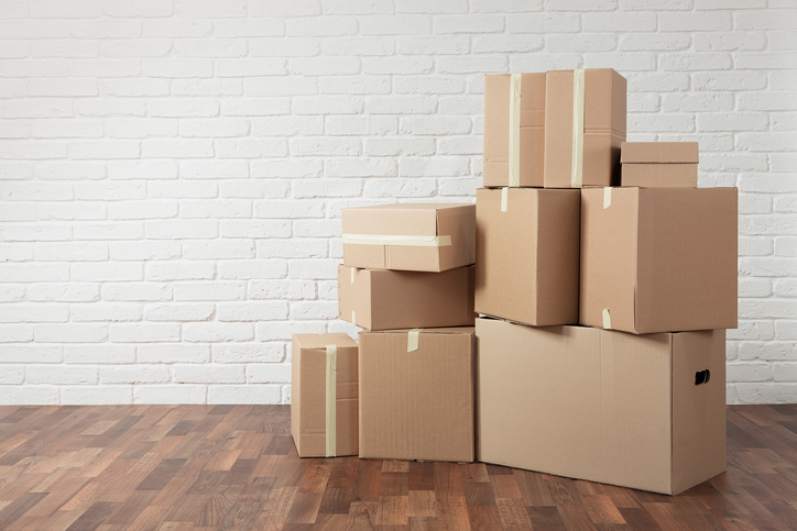 Moving boxes ready for a house move