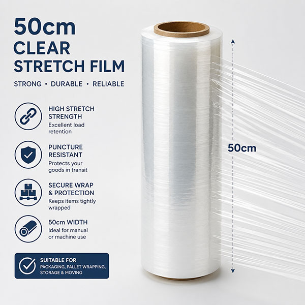 SW-15 clear 50cm pallet stretch film