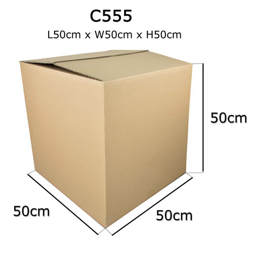 C555 Carton Box, L50 x W50 x H50cm